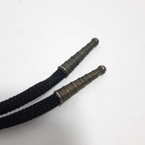 Vintage Metal Bolo Tie Cowboy Hat Rodeo Cowgirl Country Western Black - Picture 3 of 4